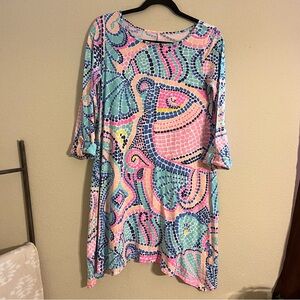 Lilly Pulitzer Edna Swing Dress in Tile Wave Size S